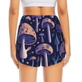 thumbnail image 4 of Fotbe Floral Hippie Mushrooms Womens High Waist Running Shorts Athletic Workout Quick Dry Shorts for Women with Pockets Gym Yoga Summer Shorts-Medium, 4 of 9