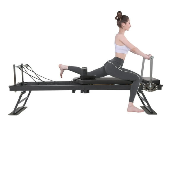 Miumaeov Foldable Pilates Reformer Machine Multifunctional Home Yoga Fitness Exercise Equipment