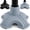 Gray, variant on Cane Tip - Self Standing Quad Base Replacement for Most Walking Canes, Walking Sticks, Folding Canes or Offset Quad Pod or Tripod Canes - 4 Prong Rubber Cane Foot Pad