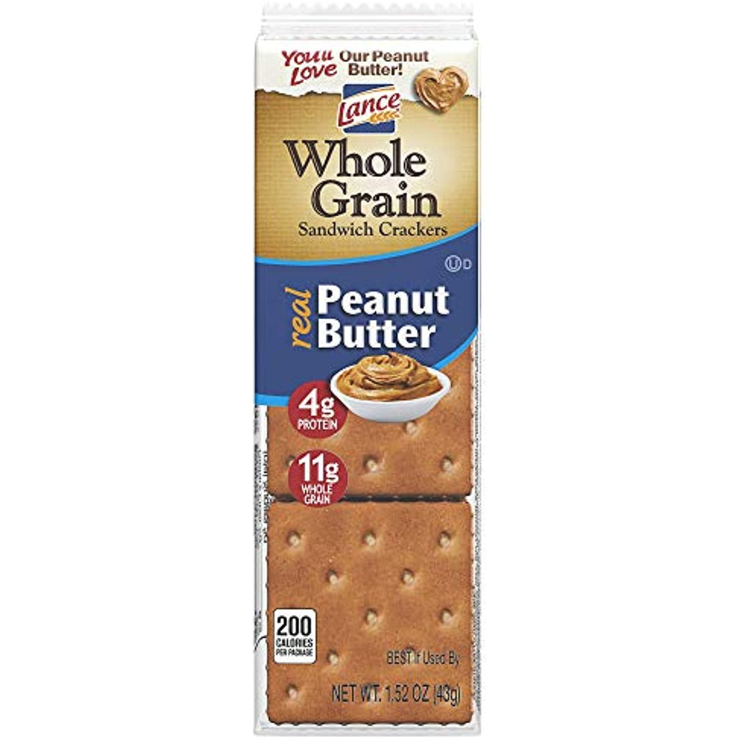 Lance Whole Grain Peanut Butter Crackers 3 Boxes Of 8 Individual