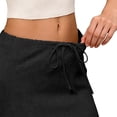thumbnail image 4 of EnJoCho Linen Skirts for Girls Trendy Summer Boho Maxi Skirts with Back Slit Casual Elastic Waist Drawst𝗋ing Long Fl𝗈wy Skirt, 4 of 6