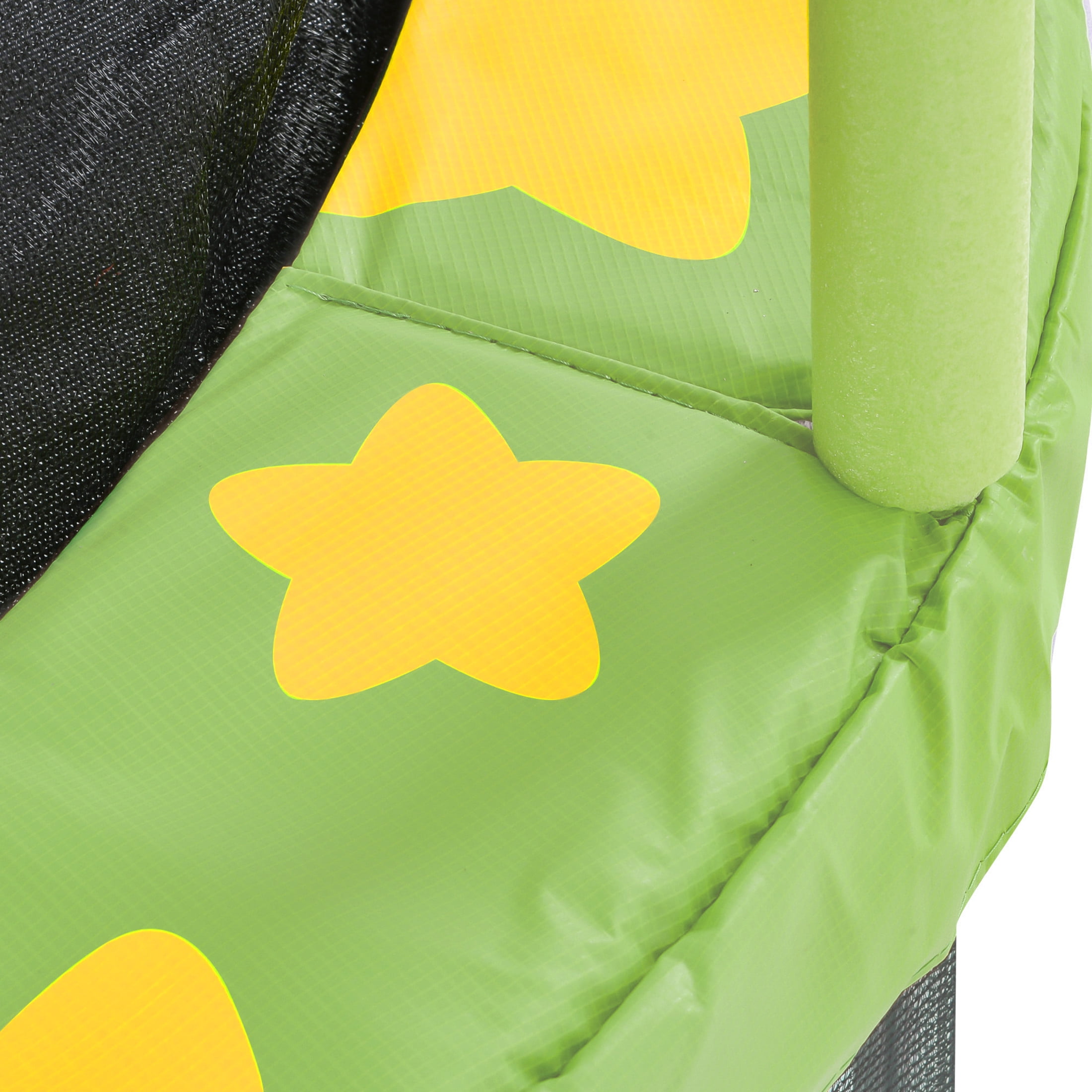 55-Inch Kids Trampoline with Safety Enclosure, Padded Frame & Star Pattern, Green