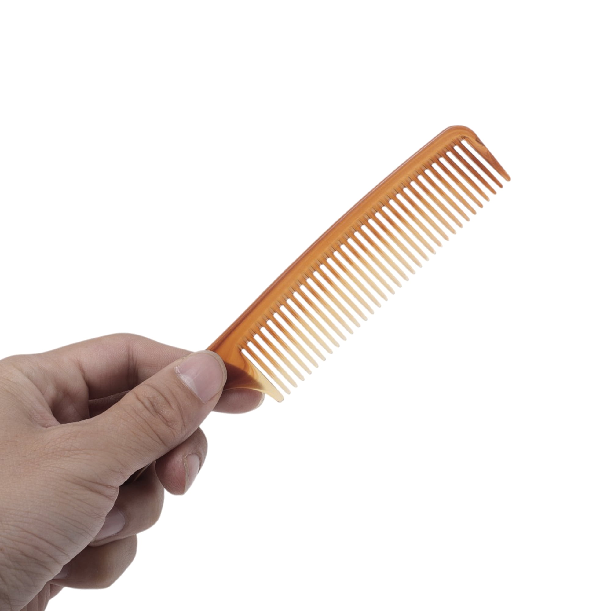 Unique Bargains Durable Two Color Flat Comb for Women in Amber Color for All Hair Types