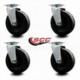 thumbnail image 2 of 6 Inch Phenolic Wheel Swivel Caster Set with Roller Bearings SCC, 2 of 2