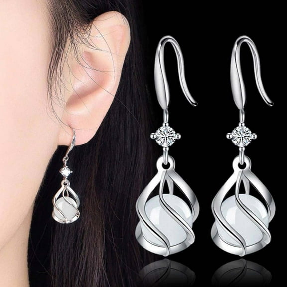 JikouIivo Geometric Double Diamond Earrings Temperament Earrings Female Personality Earrings Long Lightweight Unique Earrings