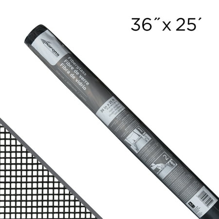 Saint-Gobain ADFORS 36 in. x 25 ft. Charcoal Fiberglass Screen Roll for Windows and Door