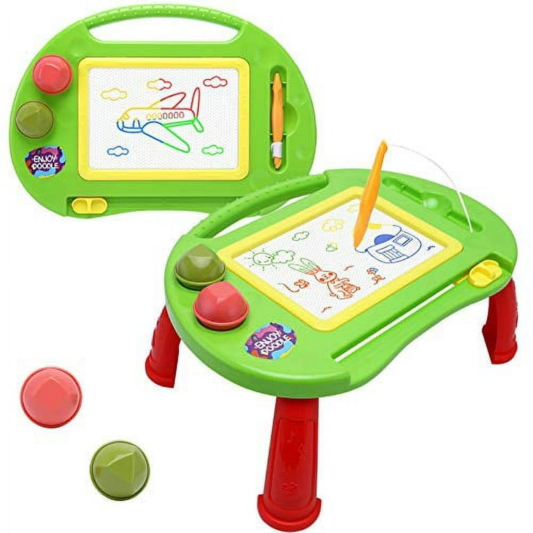 Fozuanei Magnetic Drawing Board Toddler Toys for Boys Girls, 12 inch Magna Erasable Doodle Board for Kids A Colorful Etch Education Sketch Doodle Pad Toddler