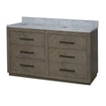 thumbnail image 5 of Avery 60" Double Bathroom Vanity with Gray Oak Cabinet and Carrara Marble Top, 5 of 6