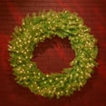 thumbnail image 3 of National Tree Company Pre-Lit Artificial Christmas Wreath, Green, Norwood Fir, Clear Lights,  48 Inches, 3 of 5