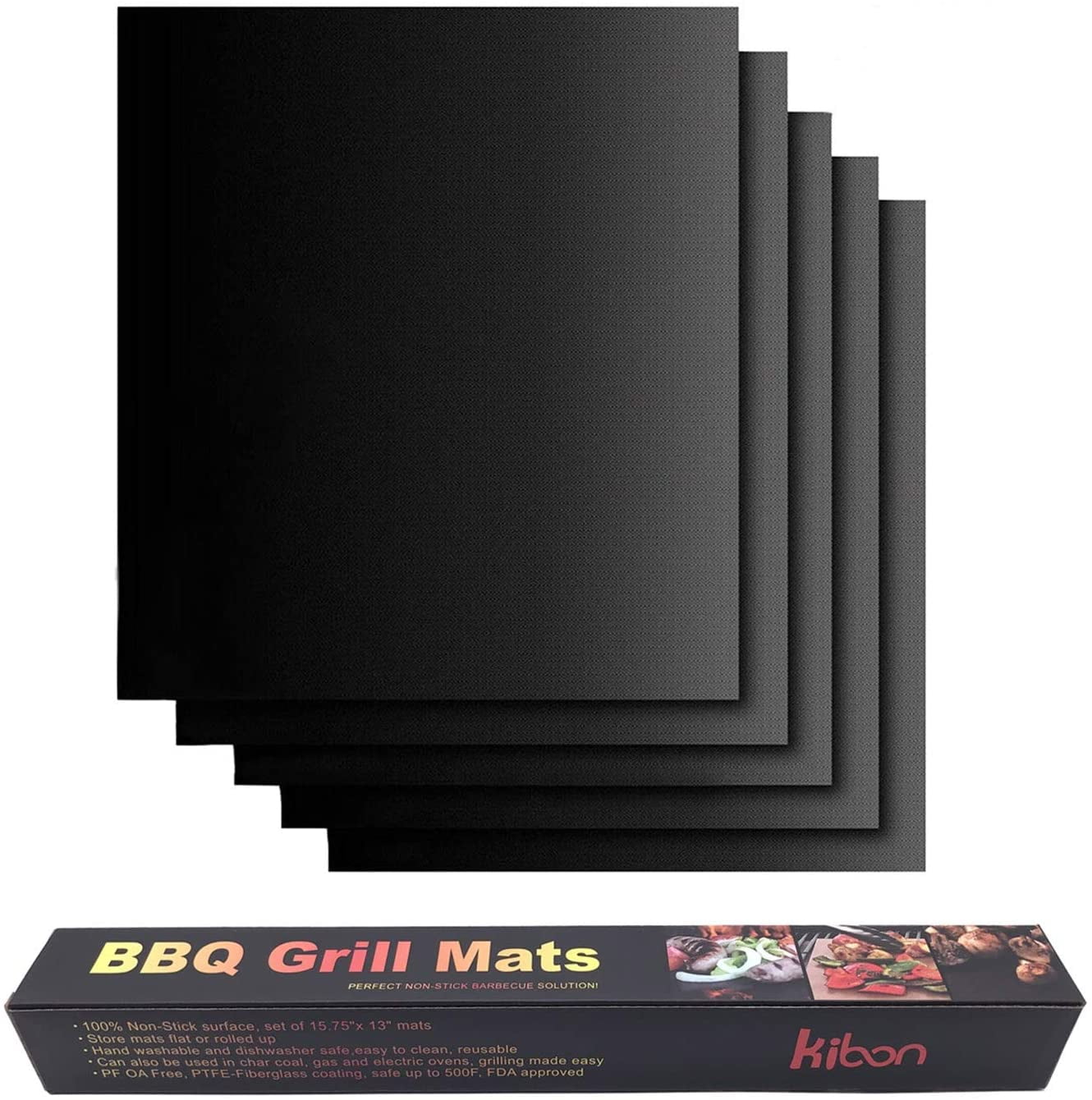 Grill Mat Oven Liner 100 Non Stick BBQ Grill Mat Set of 5 Oven Sheet