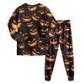 thumbnail image 4 of Leey-World Halloween Pajamas Girls Girls Pajama Set Long Sleeve Top Long Pants Pajamas Kids Halloween Cute Pattern Pj Sets Sleepwear, 4 of 9