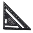 thumbnail image 1 of Escuadra de carpintero Jadeshay Regla triangular de aluminio 7 pulgadas Negro, 1 of 8