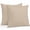 Khaki, variant on Throw Pillow Covers 16x16 Inch Set of 2, Pure Light Khaki Waterproof Outdoor Pillow Covers, Simple Solid Color Decorative Cushion Pillowcases for Couch, Sofa, Bed, Garden, Patio