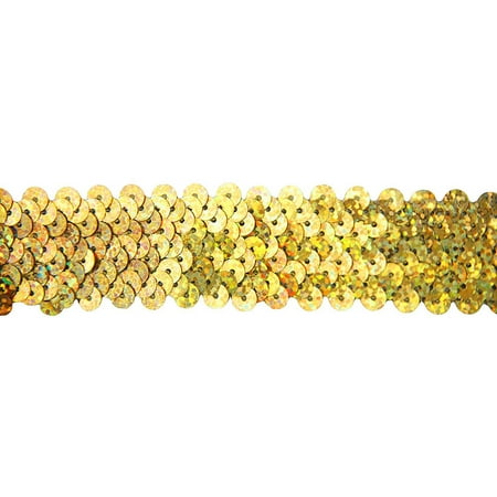 - Threadart Stretch Sequin Trim Roll, 11 yd Length, Available in 18 colors, 2 Widths