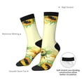 thumbnail image 4 of Bingfone Compression Socks for Women and Men Long Socks for Running Athletic Cycling Nurse- Sunflowers On A Yellow Background, 4 of 6