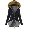 thumbnail image 1 of Chaquetas para mujer, chaqueta cálida para mujer, abrigo de invierno sólido con cuello encapuchado, ropa de abrigo de lana de cordero Odeerbi  ODB-3, 1 of 4