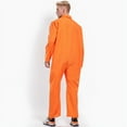 Zhuashum Prisoner Costume Men Long Sleeve Couple Matching Orange Mardi
