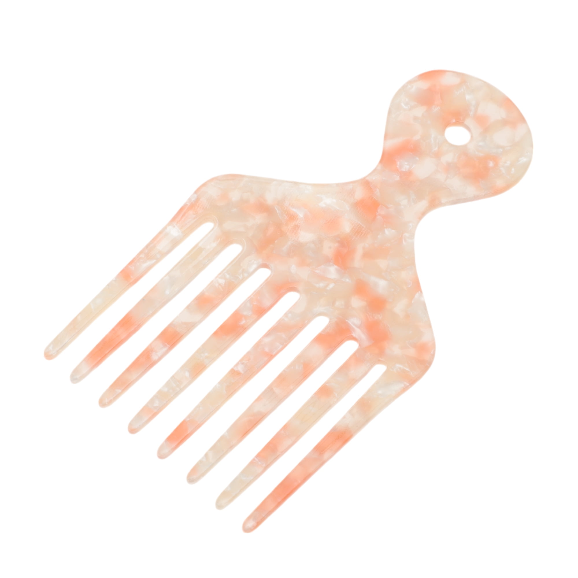 Unique Bargains Wide Tooth Hair Pick Comb Hair Styling Tool for Men Women Orange