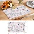 thumbnail image 6 of Pink Dreamy Botanical Placemats Set of 2 Spring Floral Leaves Romantic Place Mats Indoor Wipeable Table Mats Washable Cloth Dining Table Placemats for Kitchen Holiday Party Home Decor 13x19 Inch, 6 of 9