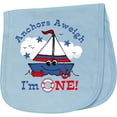 thumbnail image 2 of Inktastic Little Sailboat 1st Birthday Baby Burp Cloth, 2 of 3
