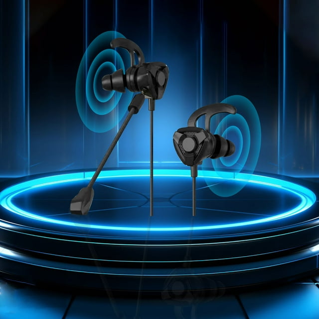 EGNMCR 3.5 Mm In-ear Gaming Headset Headset Noise Cancelling Headset With Microphone For Laptops Mobile Phones Etc. Red wired headset
