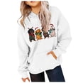 thumbnail image 2 of Sweat à Capuche de Noël pour Petites Filles, Imprimé Chien, Mode Décontractée, Col Rond, Manches Longues, Sweat à Capuche pour Garçons et Filles, Sweat à Capuche pour Adolescentes, Roses, Chandails en Molleton Juniors et Ho Blanc 4-5 Ans, 2 of 3
