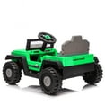 thumbnail image 4 of 12V Ride on Toy for Kids, 2-in-1 Truck/Go Kart Freely Switched, Ride on Car w/Remote Control, Creative Building Block Assembly, 4-Wheel Suspension, LED Lights, Electric Car for Boy Girl Gift (Green), 4 of 7