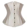 thumbnail image 3 of MISS MOLY Womens Fashion Sexy Body Shaper Underbust Corset Satin Vintage Waist Training Plus Size Beige 4XL, 3 of 6