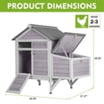 thumbnail image 3 of Aivituvin Chicken Coop for 2 Chickens Outdoor, Small Wooden Chicken House with Expandable Run, Nesting Box & Pull-Out Tray, Backyard Poultry Coop for Hens Ducks Quail, 3 of 7