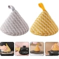 thumbnail image 4 of 2 piezas de cubierta de agarre para olla de cocina, soporte para manija de olla anti-caliente, mango de olla con aislamiento térmico de algodón con forro japonés, cubiertas triangulares para sart, 4 of 5