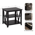 thumbnail image 6 of Kate and Laurel Broadbridge Modern Tiered Rectangle Side Table, 23 x 18 x 24, Black, Transtional Three-Tier Wooden Nightstand with Storage for Use as Living Room End Table, 6 of 9