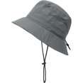 thumbnail image 2 of CoCopeaunts Summer Bucket Hat for Women Drawstring Adjustable Chin Strap Unisex Casual Simple Plain Street Fisherman Hat for Men, 2 of 8
