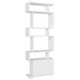 thumbnail image 6 of DORPEK, 6-Tier S-Shaped Bookshelf, 64" Storage Display Unit, Free Standing Open Shelf Bookcase, Balance Bookcase White, Modern Shelving Unit, 1 Package, 6 of 9