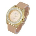 thumbnail image 6 of Women's Baguette Cut Iced Out Diamond Watch - Drop it Down with This Bling'ed Out Crystal Tennis Bracelet on Your Wrist Ladies! - ST10372MLA-TB (ST10372SLA Rubber Gold Luggage- TB), 6 of 8