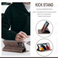 thumbnail image 6 of Dteck Case for Apple iPhone 13 Pro 6.1-inch,Retro Shockproof Wallet Phone Case Kickstand Credit Card Slot Premium Protective PU Leather Flip Magnetic Cover,Coffee, 6 of 8