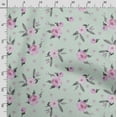 thumbnail image 3 of Soimoi Floral Vintage Printed Japan Crepe SatinFabric By The Yard 54 Inch Wide Decorative Sewing Fabric For Dresses Kimonos Gowns Green, 3 of 5