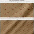 thumbnail image 2 of Soimoi Brown Cotton Poplin Fabric Horse & Dot Animal Fabric Prints by Yard 58 Inch Wide, 2 of 7