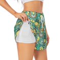 thumbnail image 3 of Lsque Animals with Leaf Printed Women's Running Shorts with Liner Pockets,Elastic Quick Dry Workout Athletic Gym Yoga Shorts,Womens High Waist Shorts-X-Large, 3 of 9