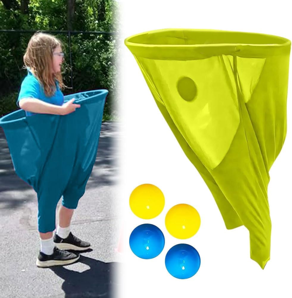 Granny Pants Yard Game: Granny Pants Outdoor Game for Adults Kids, 2Pcs Super Gaint Pants Challenge Games with 8 Bouncy Balls & 2 Pumps, The Ultimate Backyard Party Family Reunion Field Day Games