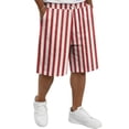 thumbnail image 2 of Trgacdwlo Men's Shorts Casual Striped Elastic Waist Beach Shorts for Men with Pocket Lightweight Sports Running Athletic Shorts for Men, 2 of 6