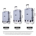 thumbnail image 3 of Shininglove 3pcs Hardshell Luggage Sets With Spinner Wheels TSA Lock for Travel (20/24/28), 3 of 8