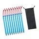 thumbnail image 1 of 10 estacas para carpa con cuerdas reflectantes, resistentes y estables, para acampar Azul, 1 of 9