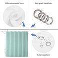 thumbnail image 3 of Linen Mint Green Shower Curtain, Waterproof Shower Curtains for Bathroom, Modern Minimalist Pure Solid Color Washable Fabric Bathtub Curtain Set Bath Decor with 12 Hooks Standard 72"x72", 3 of 6