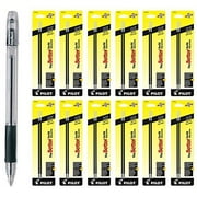 Pilot EasyTouch Ball Point Stick Pens, Fine Point, Black Ink 1 Pen & 24 Refills