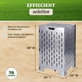 thumbnail image 4 of Yard Tuff YTF-202036BC 20 x 20 x 36 Inch Steel Burn Cage with Vents, Gray, 4 of 11