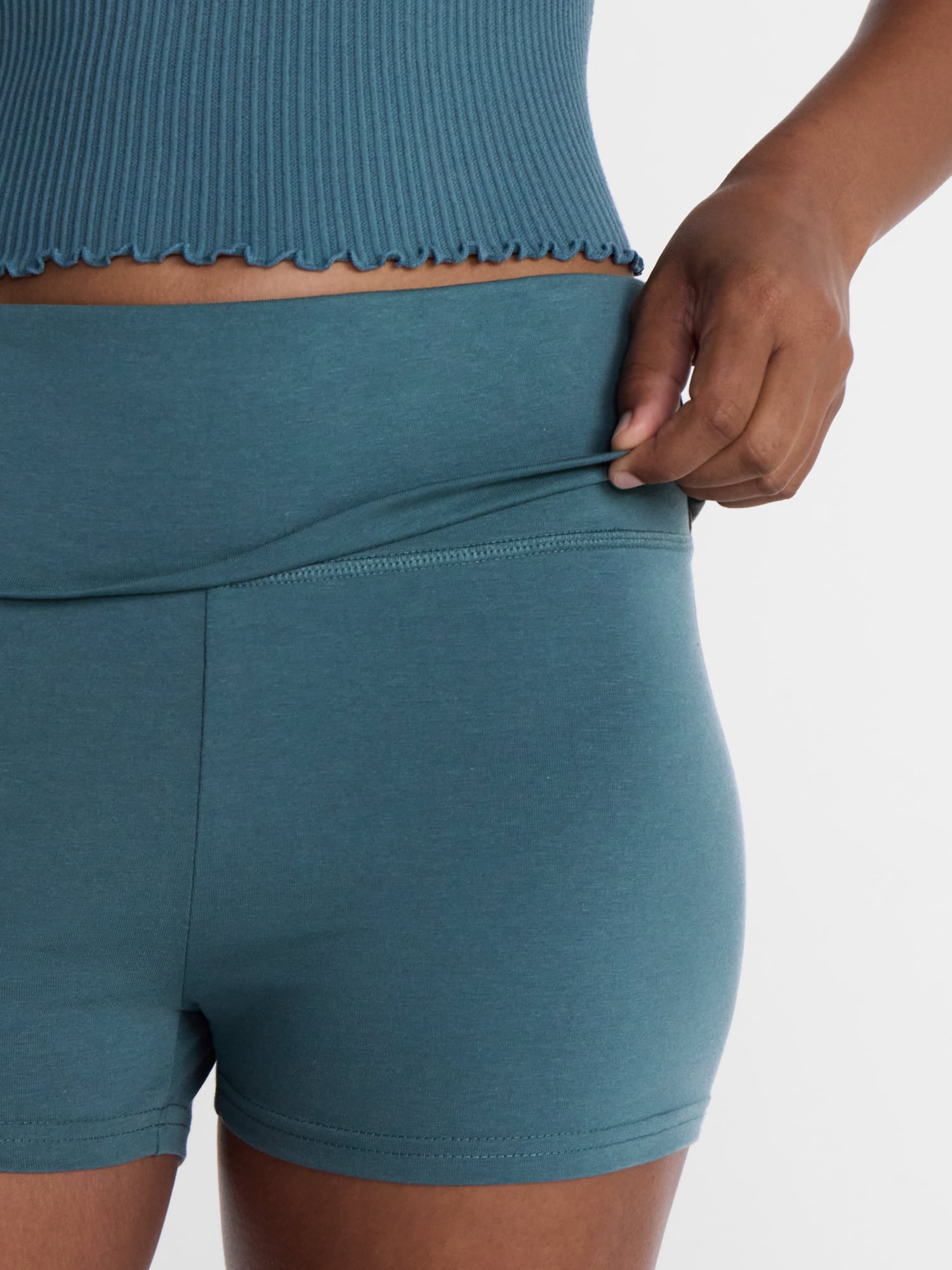 No Boundaries Foldover Shorts, 2'' Inseam, Women's XXS-XXL