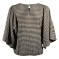 thumbnail image 3 of Levi's Women's Crop Top Brown Plaid Flare Out Relaxed Fit Tee, 3 of 5
