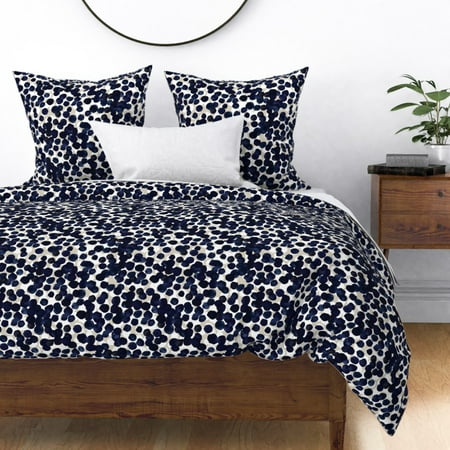 Abstract Indigo Blue Black Watercolor Pattern Diy Sateen Duvet