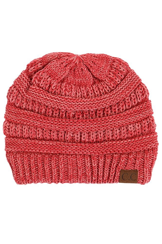 CC Beanie Two Tone Mix Color Beanie Hat 