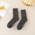 thumbnail image 4 of D GROEE Wool Socks 1 Pair Winter Socks Thick Plush Solid Color Knitted Mid tube Ankle Soft Resistant Anti slip Elastic Thermal Floor Socks Solid, 4 of 7